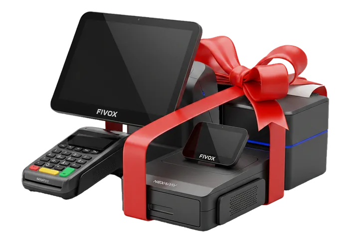 Payment terminal, till, and receipt printer included in the FIVOX hardware bundle