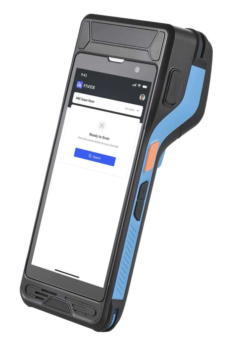 FIVOX live store mobile app scanning a product barcode